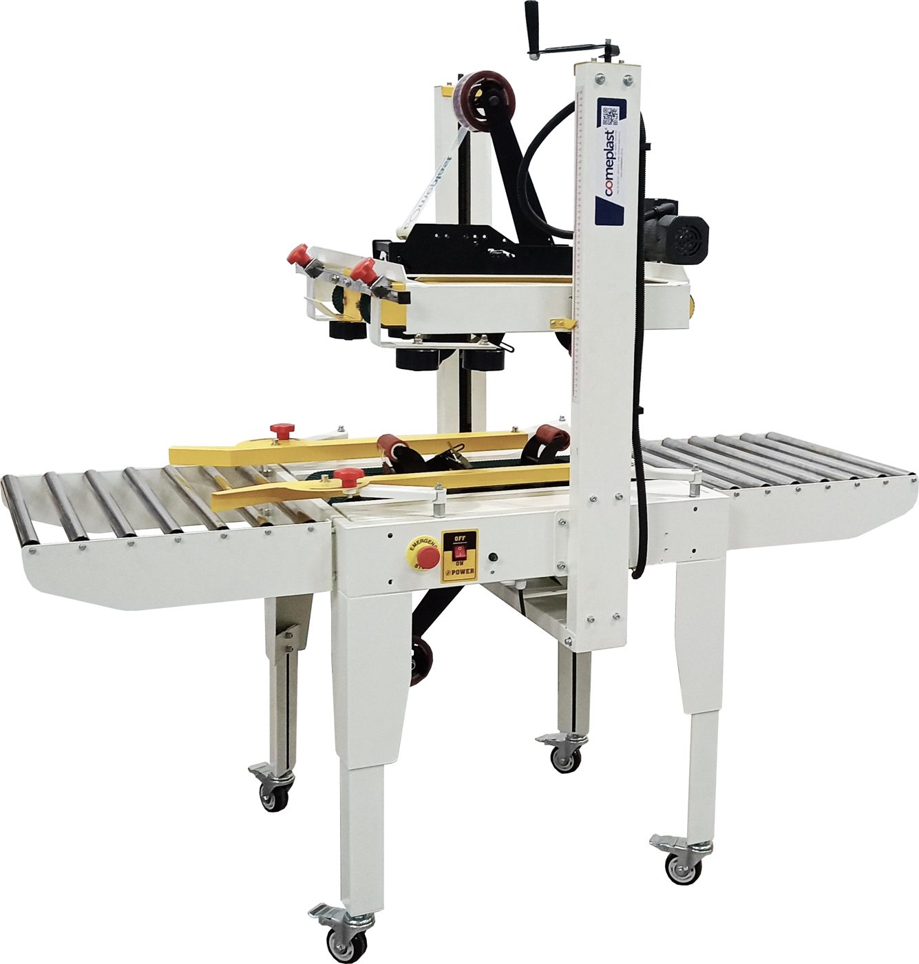 Máquina semiautomática para fita adesiva com tração superior e inferior CM552