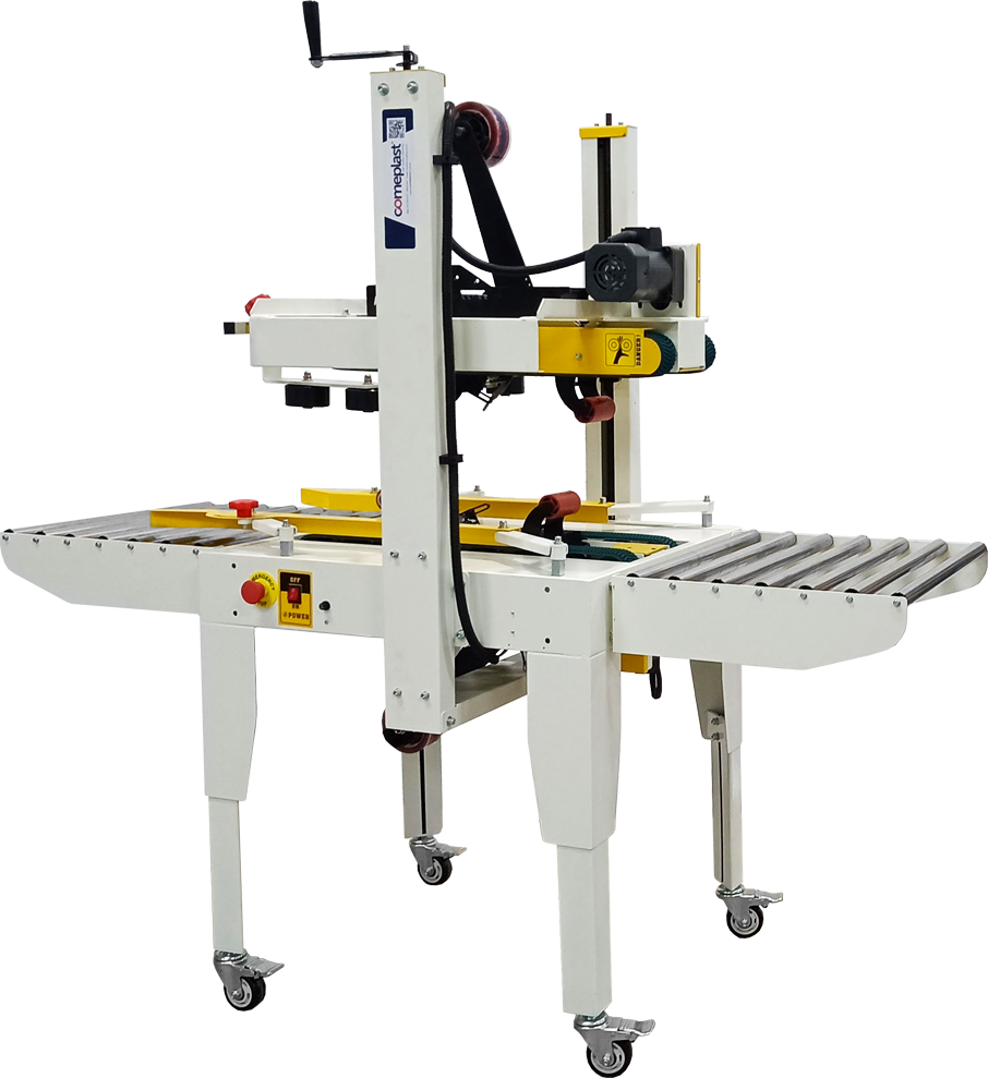Máquina semiautomática para fita adesiva com tração superior e inferior CM552