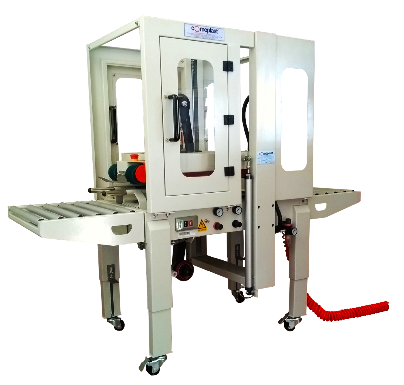 Máquina para fita adesiva automática CM553RL Tração Superior e Inferior